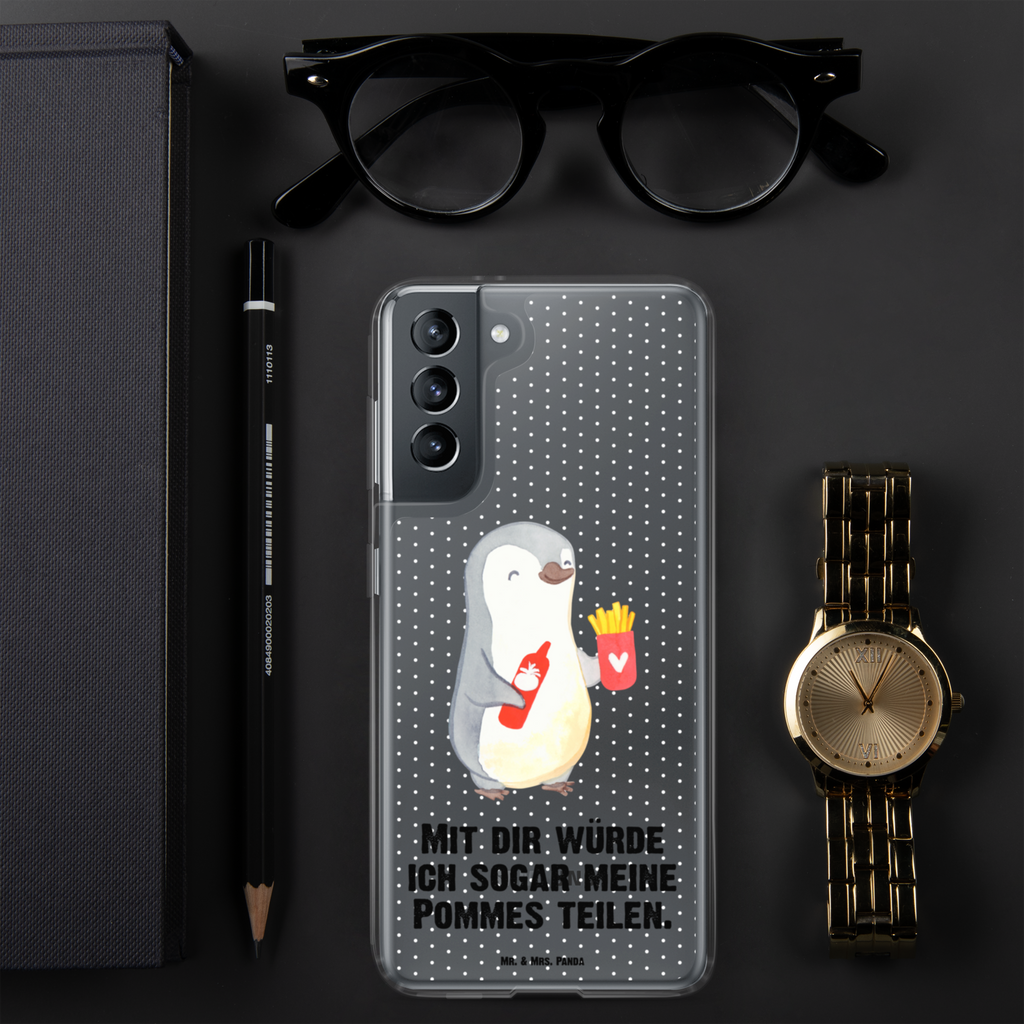 Handyhülle Pinguin Pommes Valentinstag, Geschenk für Frauen, Liebesgeschenk, Jahrestag, Hochzeitstag, Mitbringsel, Geschenk für Freundin, Geschenk für Partner, Freund, Liebesbeweis, für Männer, für Ehemann Handyhülle, Handycover, Transparente Handyhülle, Flexible Handyhülle, Handyschutz, Transparent, Durchsichtig, Schutzhülle für Handy, Stilvolle Handyhülle, Robuste Handyhülle, Schutz vor Kratzern, Schützende Handyhülle  Liebe,  Partner, Freund, Freundin, Ehemann, Ehefrau, Heiraten, Verlobung, Heiratsantrag, Liebesgeschenk, Jahrestag, Hocheitstag