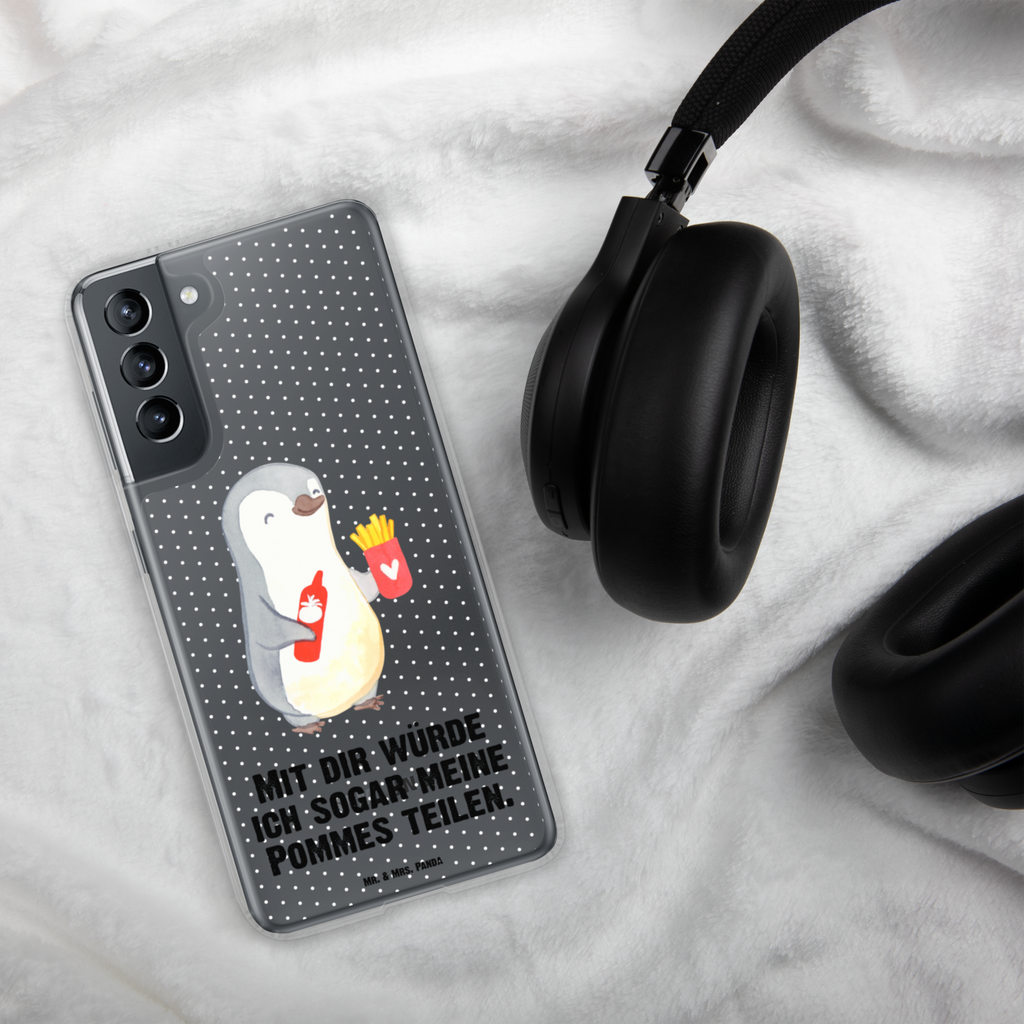 Handyhülle Pinguin Pommes Valentinstag, Geschenk für Frauen, Liebesgeschenk, Jahrestag, Hochzeitstag, Mitbringsel, Geschenk für Freundin, Geschenk für Partner, Freund, Liebesbeweis, für Männer, für Ehemann Handyhülle, Handycover, Transparente Handyhülle, Flexible Handyhülle, Handyschutz, Transparent, Durchsichtig, Schutzhülle für Handy, Stilvolle Handyhülle, Robuste Handyhülle, Schutz vor Kratzern, Schützende Handyhülle  Liebe,  Partner, Freund, Freundin, Ehemann, Ehefrau, Heiraten, Verlobung, Heiratsantrag, Liebesgeschenk, Jahrestag, Hocheitstag