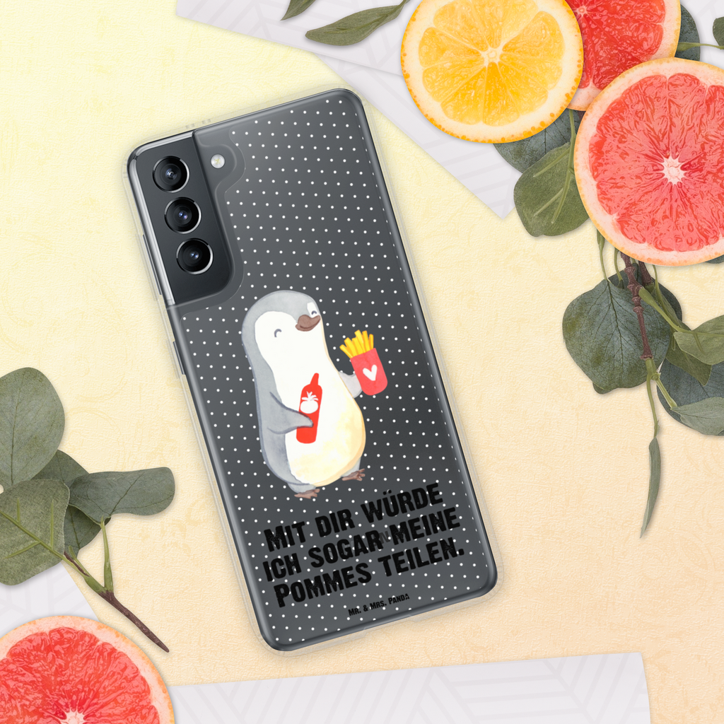 Handyhülle Pinguin Pommes Valentinstag, Geschenk für Frauen, Liebesgeschenk, Jahrestag, Hochzeitstag, Mitbringsel, Geschenk für Freundin, Geschenk für Partner, Freund, Liebesbeweis, für Männer, für Ehemann Handyhülle, Handycover, Transparente Handyhülle, Flexible Handyhülle, Handyschutz, Transparent, Durchsichtig, Schutzhülle für Handy, Stilvolle Handyhülle, Robuste Handyhülle, Schutz vor Kratzern, Schützende Handyhülle  Liebe,  Partner, Freund, Freundin, Ehemann, Ehefrau, Heiraten, Verlobung, Heiratsantrag, Liebesgeschenk, Jahrestag, Hocheitstag