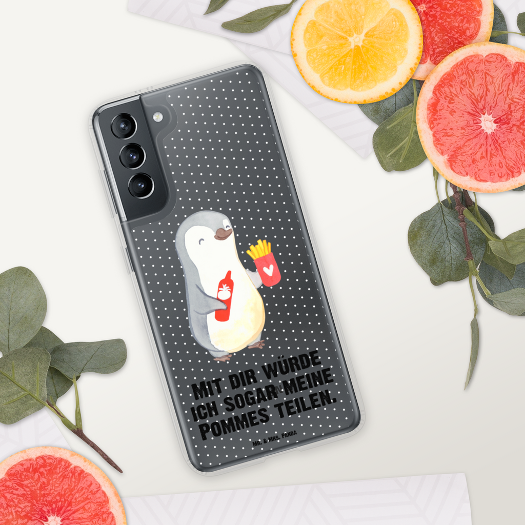 Handyhülle Pinguin Pommes Valentinstag, Geschenk für Frauen, Liebesgeschenk, Jahrestag, Hochzeitstag, Mitbringsel, Geschenk für Freundin, Geschenk für Partner, Freund, Liebesbeweis, für Männer, für Ehemann Handyhülle, Handycover, Transparente Handyhülle, Flexible Handyhülle, Handyschutz, Transparent, Durchsichtig, Schutzhülle für Handy, Stilvolle Handyhülle, Robuste Handyhülle, Schutz vor Kratzern, Schützende Handyhülle  Liebe,  Partner, Freund, Freundin, Ehemann, Ehefrau, Heiraten, Verlobung, Heiratsantrag, Liebesgeschenk, Jahrestag, Hocheitstag