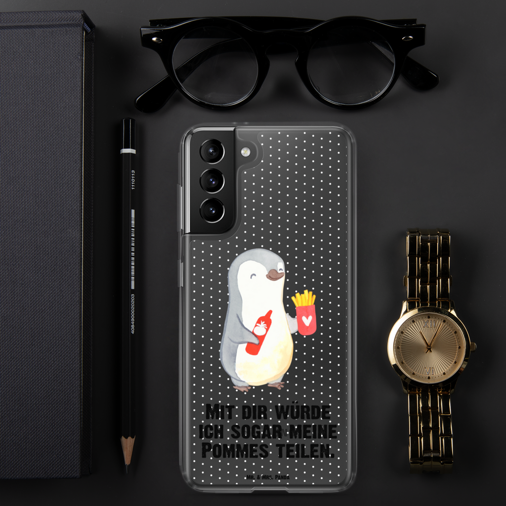 Handyhülle Pinguin Pommes Valentinstag, Geschenk für Frauen, Liebesgeschenk, Jahrestag, Hochzeitstag, Mitbringsel, Geschenk für Freundin, Geschenk für Partner, Freund, Liebesbeweis, für Männer, für Ehemann Handyhülle, Handycover, Transparente Handyhülle, Flexible Handyhülle, Handyschutz, Transparent, Durchsichtig, Schutzhülle für Handy, Stilvolle Handyhülle, Robuste Handyhülle, Schutz vor Kratzern, Schützende Handyhülle  Liebe,  Partner, Freund, Freundin, Ehemann, Ehefrau, Heiraten, Verlobung, Heiratsantrag, Liebesgeschenk, Jahrestag, Hocheitstag