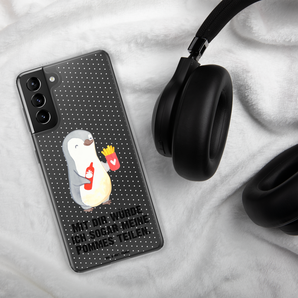 Handyhülle Pinguin Pommes Valentinstag, Geschenk für Frauen, Liebesgeschenk, Jahrestag, Hochzeitstag, Mitbringsel, Geschenk für Freundin, Geschenk für Partner, Freund, Liebesbeweis, für Männer, für Ehemann Handyhülle, Handycover, Transparente Handyhülle, Flexible Handyhülle, Handyschutz, Transparent, Durchsichtig, Schutzhülle für Handy, Stilvolle Handyhülle, Robuste Handyhülle, Schutz vor Kratzern, Schützende Handyhülle  Liebe,  Partner, Freund, Freundin, Ehemann, Ehefrau, Heiraten, Verlobung, Heiratsantrag, Liebesgeschenk, Jahrestag, Hocheitstag