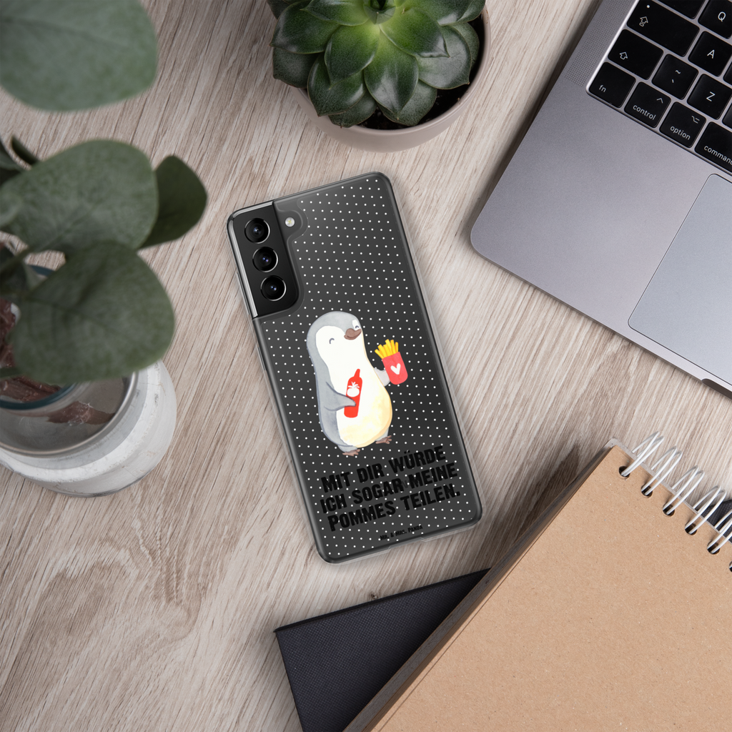 Handyhülle Pinguin Pommes Valentinstag, Geschenk für Frauen, Liebesgeschenk, Jahrestag, Hochzeitstag, Mitbringsel, Geschenk für Freundin, Geschenk für Partner, Freund, Liebesbeweis, für Männer, für Ehemann Handyhülle, Handycover, Transparente Handyhülle, Flexible Handyhülle, Handyschutz, Transparent, Durchsichtig, Schutzhülle für Handy, Stilvolle Handyhülle, Robuste Handyhülle, Schutz vor Kratzern, Schützende Handyhülle  Liebe,  Partner, Freund, Freundin, Ehemann, Ehefrau, Heiraten, Verlobung, Heiratsantrag, Liebesgeschenk, Jahrestag, Hocheitstag