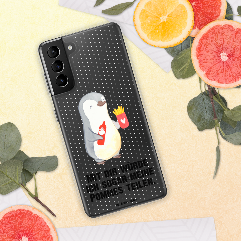 Handyhülle Pinguin Pommes Valentinstag, Geschenk für Frauen, Liebesgeschenk, Jahrestag, Hochzeitstag, Mitbringsel, Geschenk für Freundin, Geschenk für Partner, Freund, Liebesbeweis, für Männer, für Ehemann Handyhülle, Handycover, Transparente Handyhülle, Flexible Handyhülle, Handyschutz, Transparent, Durchsichtig, Schutzhülle für Handy, Stilvolle Handyhülle, Robuste Handyhülle, Schutz vor Kratzern, Schützende Handyhülle  Liebe,  Partner, Freund, Freundin, Ehemann, Ehefrau, Heiraten, Verlobung, Heiratsantrag, Liebesgeschenk, Jahrestag, Hocheitstag