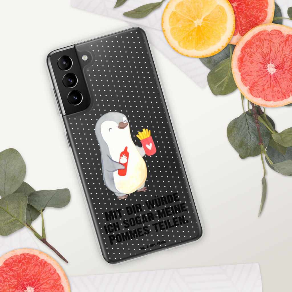 Handyhülle Pinguin Pommes Valentinstag, Geschenk für Frauen, Liebesgeschenk, Jahrestag, Hochzeitstag, Mitbringsel, Geschenk für Freundin, Geschenk für Partner, Freund, Liebesbeweis, für Männer, für Ehemann Handyhülle, Handycover, Transparente Handyhülle, Flexible Handyhülle, Handyschutz, Transparent, Durchsichtig, Schutzhülle für Handy, Stilvolle Handyhülle, Robuste Handyhülle, Schutz vor Kratzern, Schützende Handyhülle  Liebe,  Partner, Freund, Freundin, Ehemann, Ehefrau, Heiraten, Verlobung, Heiratsantrag, Liebesgeschenk, Jahrestag, Hocheitstag