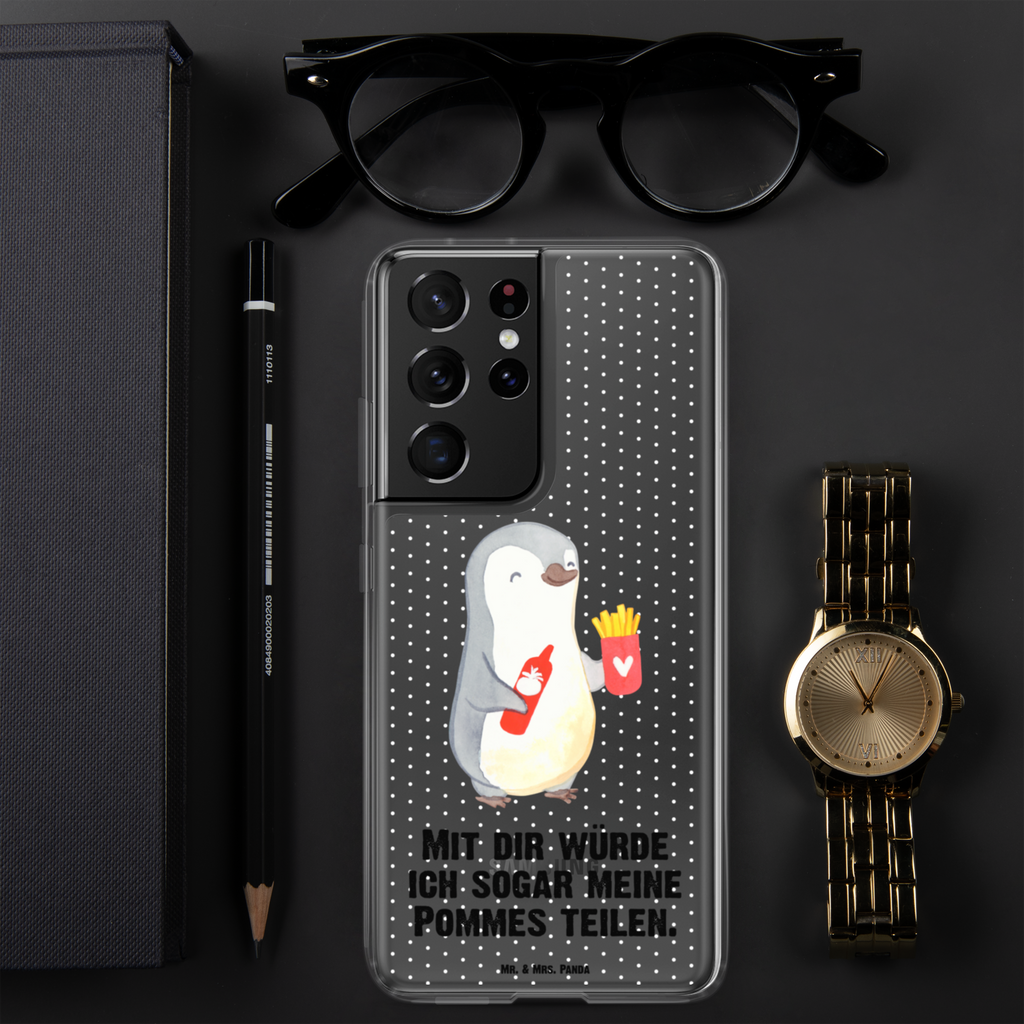 Handyhülle Pinguin Pommes Valentinstag, Geschenk für Frauen, Liebesgeschenk, Jahrestag, Hochzeitstag, Mitbringsel, Geschenk für Freundin, Geschenk für Partner, Freund, Liebesbeweis, für Männer, für Ehemann Handyhülle, Handycover, Transparente Handyhülle, Flexible Handyhülle, Handyschutz, Transparent, Durchsichtig, Schutzhülle für Handy, Stilvolle Handyhülle, Robuste Handyhülle, Schutz vor Kratzern, Schützende Handyhülle  Liebe,  Partner, Freund, Freundin, Ehemann, Ehefrau, Heiraten, Verlobung, Heiratsantrag, Liebesgeschenk, Jahrestag, Hocheitstag
