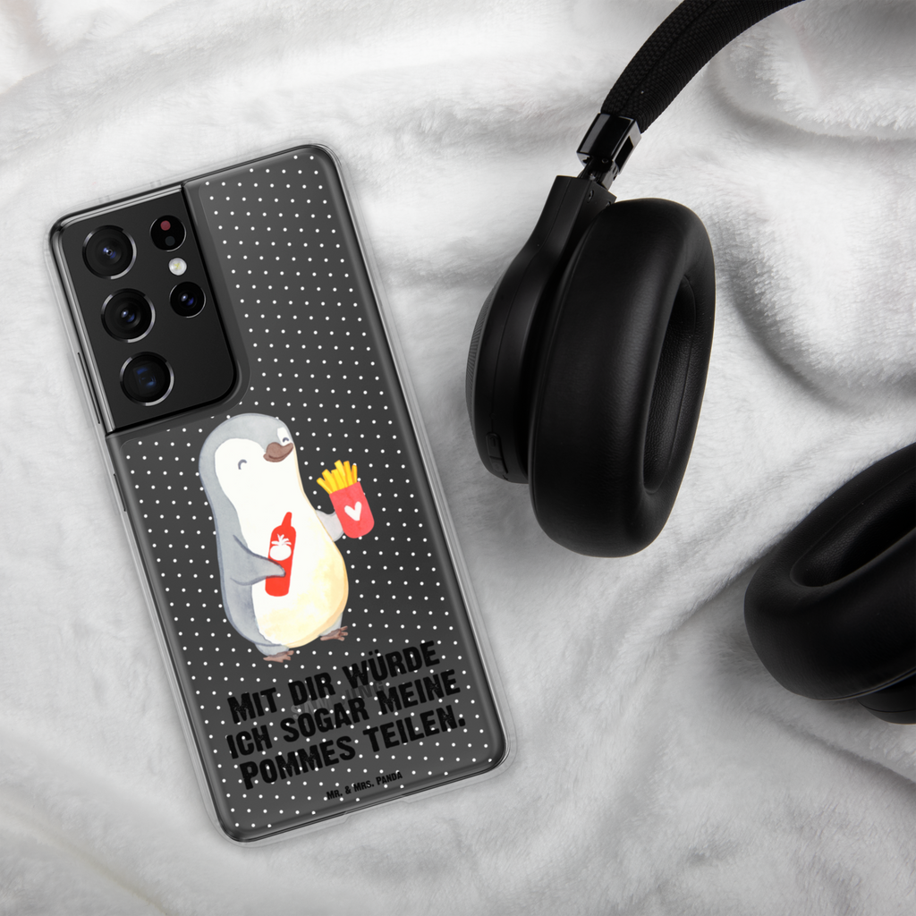 Handyhülle Pinguin Pommes Valentinstag, Geschenk für Frauen, Liebesgeschenk, Jahrestag, Hochzeitstag, Mitbringsel, Geschenk für Freundin, Geschenk für Partner, Freund, Liebesbeweis, für Männer, für Ehemann Handyhülle, Handycover, Transparente Handyhülle, Flexible Handyhülle, Handyschutz, Transparent, Durchsichtig, Schutzhülle für Handy, Stilvolle Handyhülle, Robuste Handyhülle, Schutz vor Kratzern, Schützende Handyhülle  Liebe,  Partner, Freund, Freundin, Ehemann, Ehefrau, Heiraten, Verlobung, Heiratsantrag, Liebesgeschenk, Jahrestag, Hocheitstag