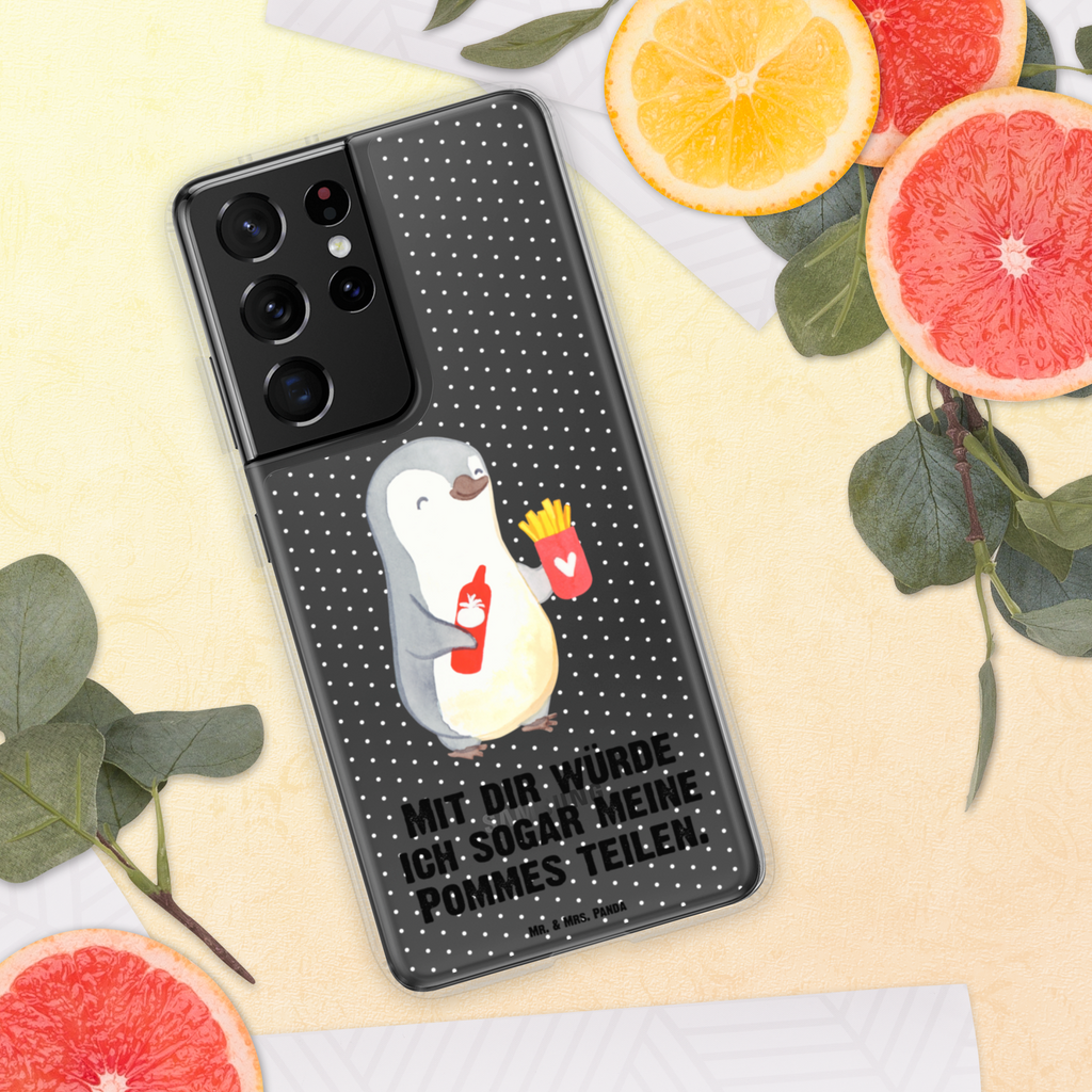 Handyhülle Pinguin Pommes Valentinstag, Geschenk für Frauen, Liebesgeschenk, Jahrestag, Hochzeitstag, Mitbringsel, Geschenk für Freundin, Geschenk für Partner, Freund, Liebesbeweis, für Männer, für Ehemann Handyhülle, Handycover, Transparente Handyhülle, Flexible Handyhülle, Handyschutz, Transparent, Durchsichtig, Schutzhülle für Handy, Stilvolle Handyhülle, Robuste Handyhülle, Schutz vor Kratzern, Schützende Handyhülle  Liebe,  Partner, Freund, Freundin, Ehemann, Ehefrau, Heiraten, Verlobung, Heiratsantrag, Liebesgeschenk, Jahrestag, Hocheitstag