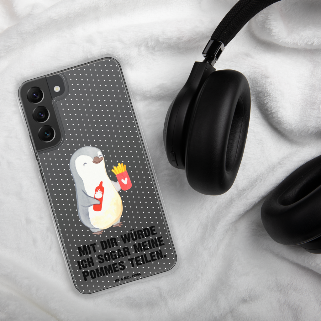 Handyhülle Pinguin Pommes Valentinstag, Geschenk für Frauen, Liebesgeschenk, Jahrestag, Hochzeitstag, Mitbringsel, Geschenk für Freundin, Geschenk für Partner, Freund, Liebesbeweis, für Männer, für Ehemann Handyhülle, Handycover, Transparente Handyhülle, Flexible Handyhülle, Handyschutz, Transparent, Durchsichtig, Schutzhülle für Handy, Stilvolle Handyhülle, Robuste Handyhülle, Schutz vor Kratzern, Schützende Handyhülle  Liebe,  Partner, Freund, Freundin, Ehemann, Ehefrau, Heiraten, Verlobung, Heiratsantrag, Liebesgeschenk, Jahrestag, Hocheitstag