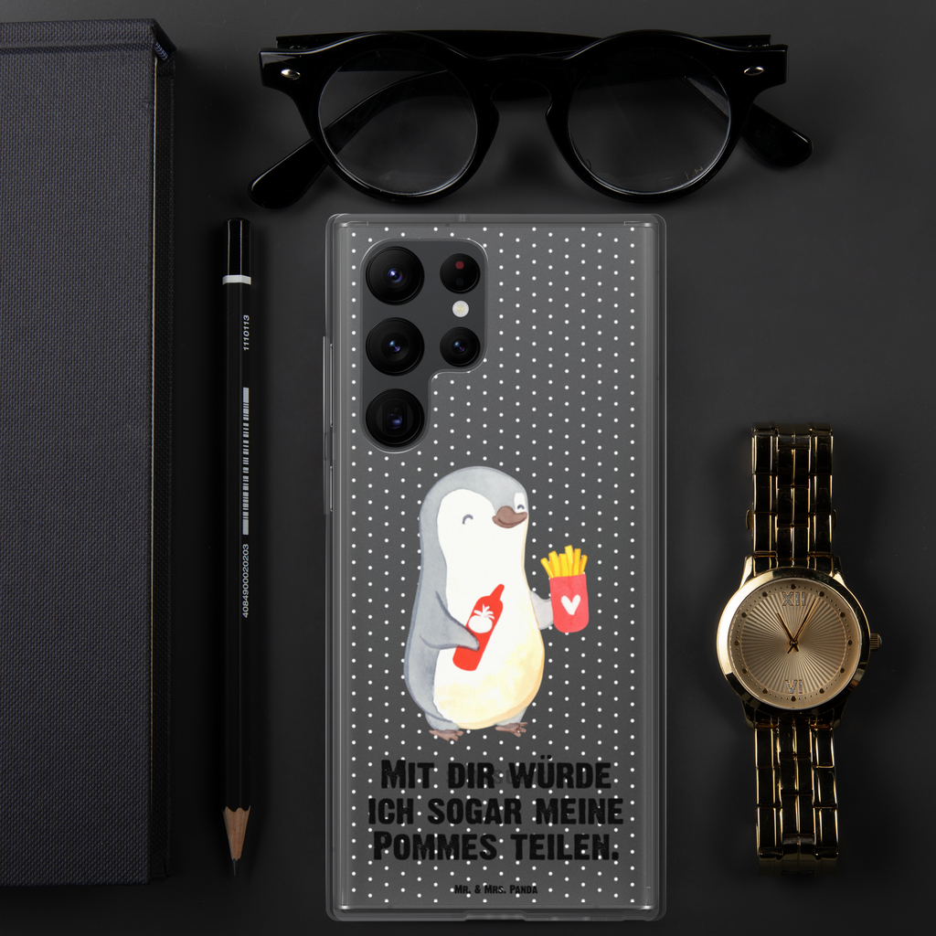 Handyhülle Pinguin Pommes Valentinstag, Geschenk für Frauen, Liebesgeschenk, Jahrestag, Hochzeitstag, Mitbringsel, Geschenk für Freundin, Geschenk für Partner, Freund, Liebesbeweis, für Männer, für Ehemann Handyhülle, Handycover, Transparente Handyhülle, Flexible Handyhülle, Handyschutz, Transparent, Durchsichtig, Schutzhülle für Handy, Stilvolle Handyhülle, Robuste Handyhülle, Schutz vor Kratzern, Schützende Handyhülle  Liebe,  Partner, Freund, Freundin, Ehemann, Ehefrau, Heiraten, Verlobung, Heiratsantrag, Liebesgeschenk, Jahrestag, Hocheitstag
