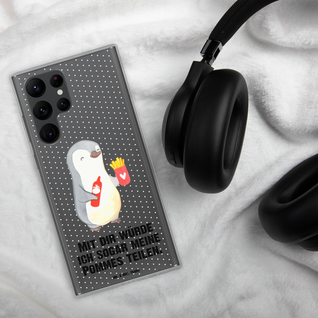 Handyhülle Pinguin Pommes Valentinstag, Geschenk für Frauen, Liebesgeschenk, Jahrestag, Hochzeitstag, Mitbringsel, Geschenk für Freundin, Geschenk für Partner, Freund, Liebesbeweis, für Männer, für Ehemann Handyhülle, Handycover, Transparente Handyhülle, Flexible Handyhülle, Handyschutz, Transparent, Durchsichtig, Schutzhülle für Handy, Stilvolle Handyhülle, Robuste Handyhülle, Schutz vor Kratzern, Schützende Handyhülle  Liebe,  Partner, Freund, Freundin, Ehemann, Ehefrau, Heiraten, Verlobung, Heiratsantrag, Liebesgeschenk, Jahrestag, Hocheitstag