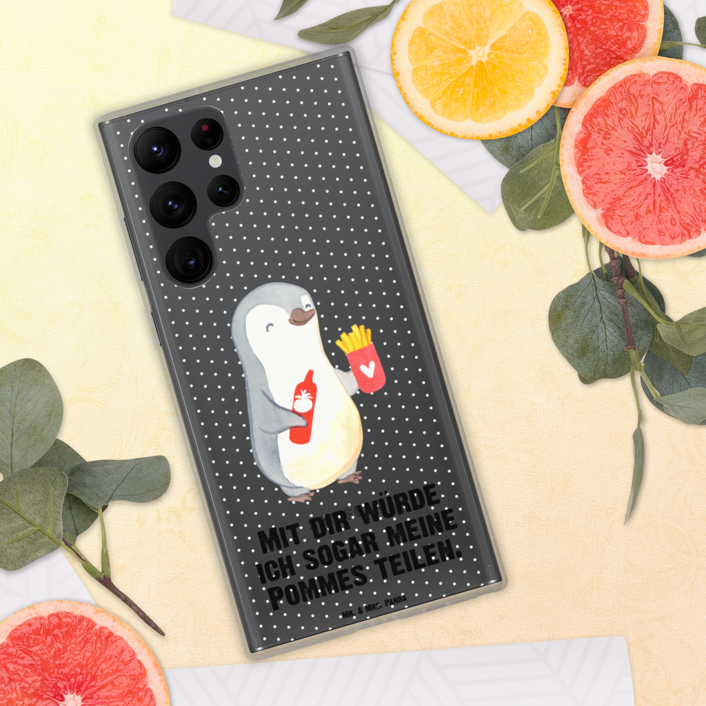 Handyhülle Pinguin Pommes Valentinstag, Geschenk für Frauen, Liebesgeschenk, Jahrestag, Hochzeitstag, Mitbringsel, Geschenk für Freundin, Geschenk für Partner, Freund, Liebesbeweis, für Männer, für Ehemann Handyhülle, Handycover, Transparente Handyhülle, Flexible Handyhülle, Handyschutz, Transparent, Durchsichtig, Schutzhülle für Handy, Stilvolle Handyhülle, Robuste Handyhülle, Schutz vor Kratzern, Schützende Handyhülle  Liebe,  Partner, Freund, Freundin, Ehemann, Ehefrau, Heiraten, Verlobung, Heiratsantrag, Liebesgeschenk, Jahrestag, Hocheitstag