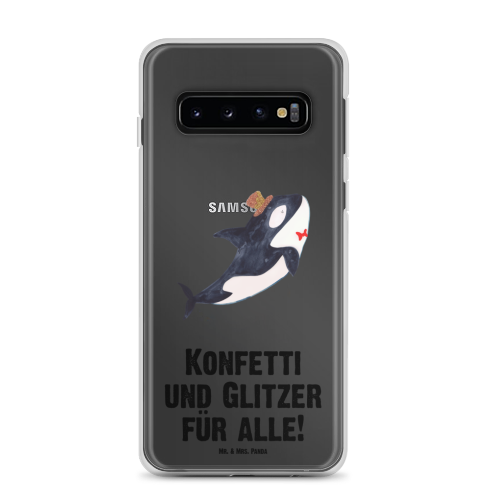 Handyhülle Orca Zylinder Narwal, Glitter, Konfetti, Glitzer, Geburtstag, Feier, Fete, Fest, Glückwunsch, Orca Handyhülle, Handycover, Transparente Handyhülle, Flexible Handyhülle, Handyschutz, Transparent, Durchsichtig, Schutzhülle für Handy, Stilvolle Handyhülle, Robuste Handyhülle, Schutz vor Kratzern, Schützende Handyhülle  Meerestiere, Meer, Urlaub