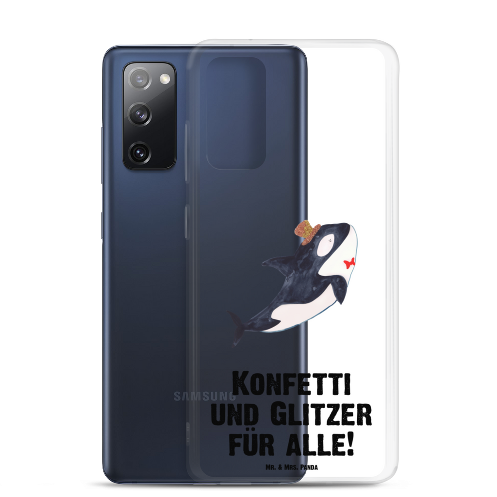 Handyhülle Orca Zylinder Narwal, Glitter, Konfetti, Glitzer, Geburtstag, Feier, Fete, Fest, Glückwunsch, Orca Handyhülle, Handycover, Transparente Handyhülle, Flexible Handyhülle, Handyschutz, Transparent, Durchsichtig, Schutzhülle für Handy, Stilvolle Handyhülle, Robuste Handyhülle, Schutz vor Kratzern, Schützende Handyhülle  Meerestiere, Meer, Urlaub