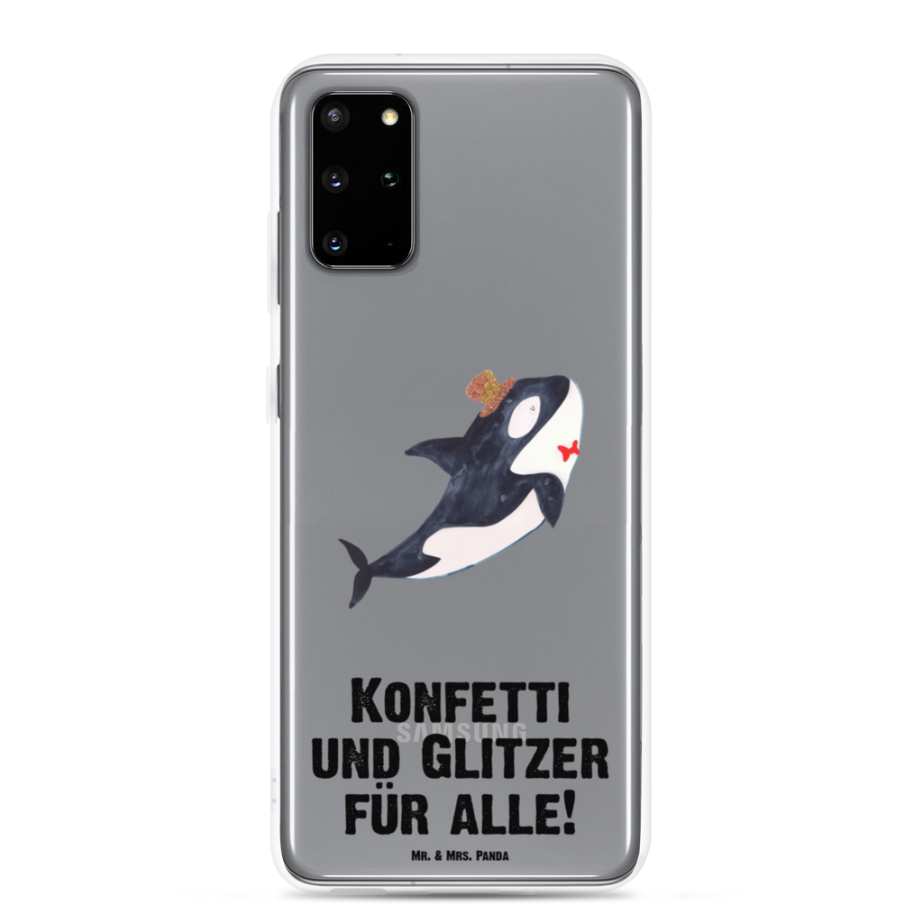 Handyhülle Orca Zylinder Narwal, Glitter, Konfetti, Glitzer, Geburtstag, Feier, Fete, Fest, Glückwunsch, Orca Handyhülle, Handycover, Transparente Handyhülle, Flexible Handyhülle, Handyschutz, Transparent, Durchsichtig, Schutzhülle für Handy, Stilvolle Handyhülle, Robuste Handyhülle, Schutz vor Kratzern, Schützende Handyhülle  Meerestiere, Meer, Urlaub