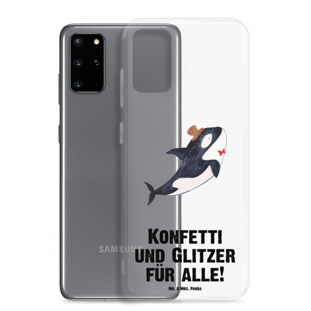 Handyhülle Orca Zylinder Narwal, Glitter, Konfetti, Glitzer, Geburtstag, Feier, Fete, Fest, Glückwunsch, Orca Handyhülle, Handycover, Transparente Handyhülle, Flexible Handyhülle, Handyschutz, Transparent, Durchsichtig, Schutzhülle für Handy, Stilvolle Handyhülle, Robuste Handyhülle, Schutz vor Kratzern, Schützende Handyhülle  Meerestiere, Meer, Urlaub