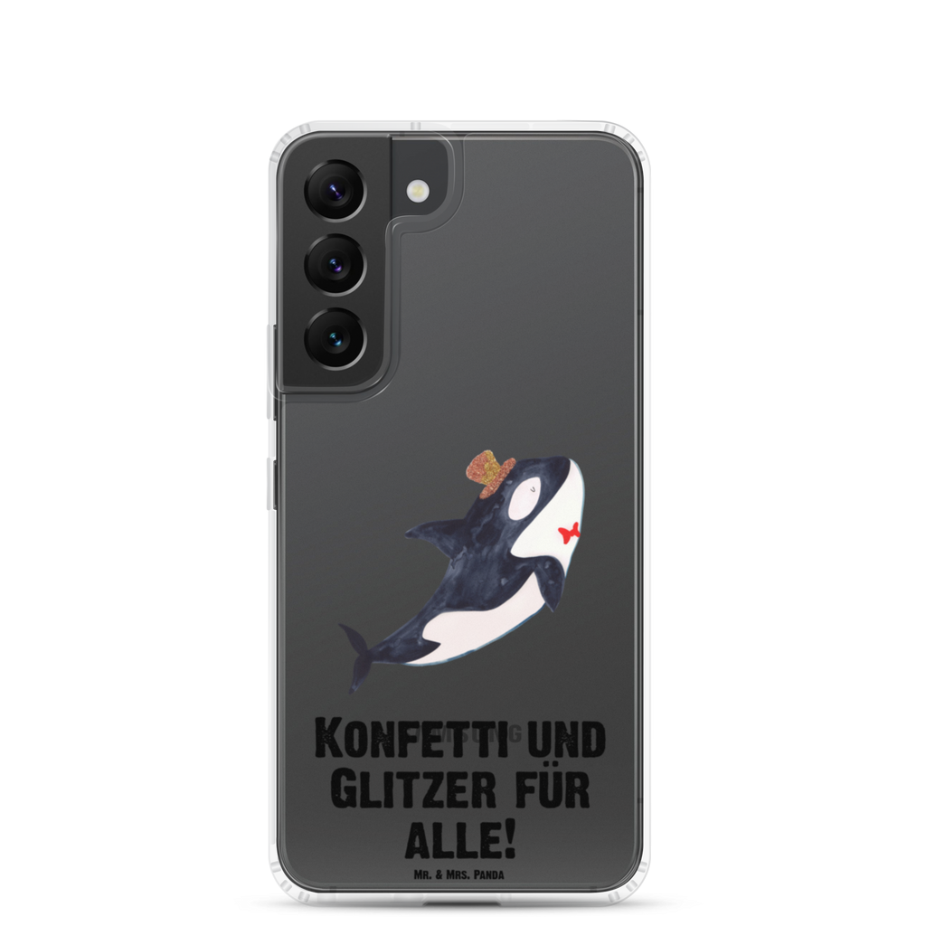 Handyhülle Orca Zylinder Narwal, Glitter, Konfetti, Glitzer, Geburtstag, Feier, Fete, Fest, Glückwunsch, Orca Handyhülle, Handycover, Transparente Handyhülle, Flexible Handyhülle, Handyschutz, Transparent, Durchsichtig, Schutzhülle für Handy, Stilvolle Handyhülle, Robuste Handyhülle, Schutz vor Kratzern, Schützende Handyhülle  Meerestiere, Meer, Urlaub
