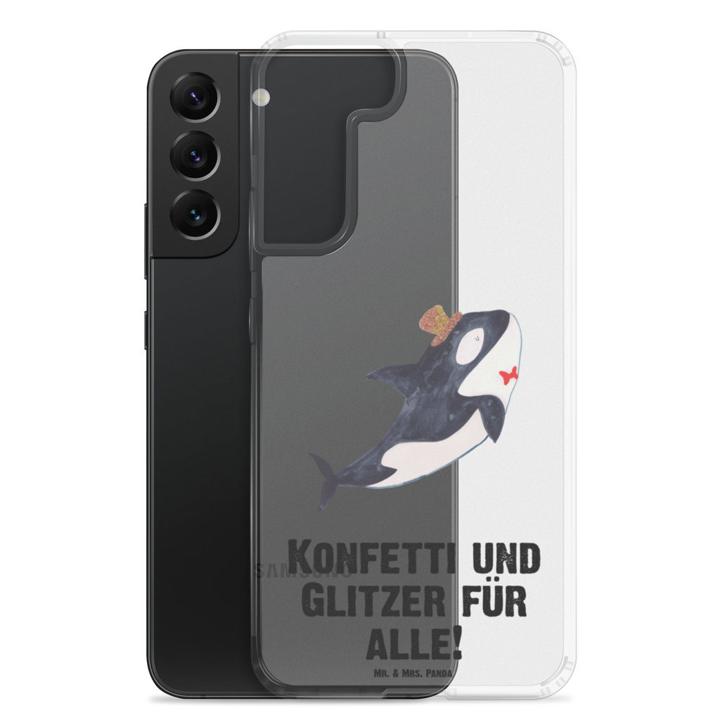Handyhülle Orca Zylinder Narwal, Glitter, Konfetti, Glitzer, Geburtstag, Feier, Fete, Fest, Glückwunsch, Orca Handyhülle, Handycover, Transparente Handyhülle, Flexible Handyhülle, Handyschutz, Transparent, Durchsichtig, Schutzhülle für Handy, Stilvolle Handyhülle, Robuste Handyhülle, Schutz vor Kratzern, Schützende Handyhülle  Meerestiere, Meer, Urlaub