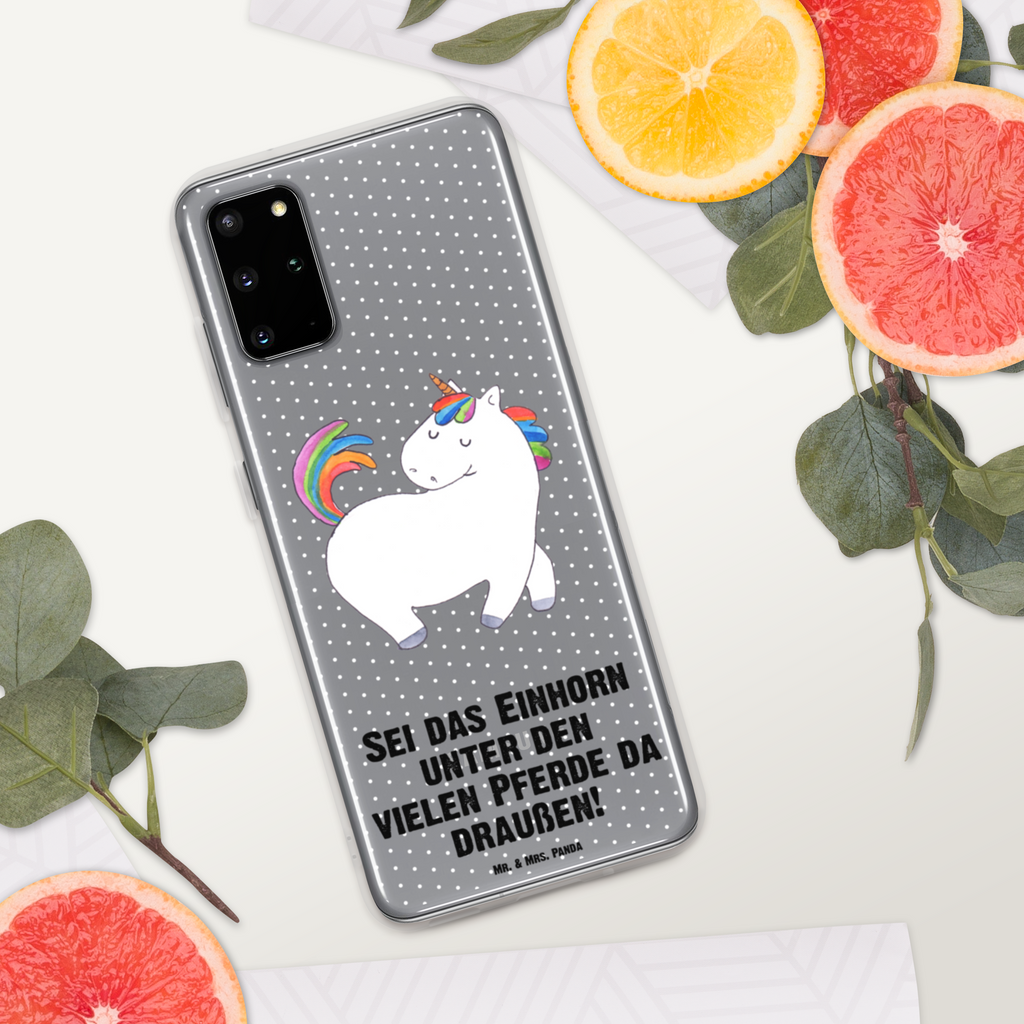 Handyhülle Einhorn stolzierend Einhorn, Einhörner, Unicorn, stolz, anders, bunt, Pferd, Reiter, Reiten, Freundin, Geschenk Handyhülle, Handycover, Transparente Handyhülle, Flexible Handyhülle, Handyschutz, Transparent, Durchsichtig, Schutzhülle für Handy, Stilvolle Handyhülle, Robuste Handyhülle, Schutz vor Kratzern, Schützende Handyhülle  Einhorn, Einhörner, Einhorn Deko, Pegasus, Unicorn