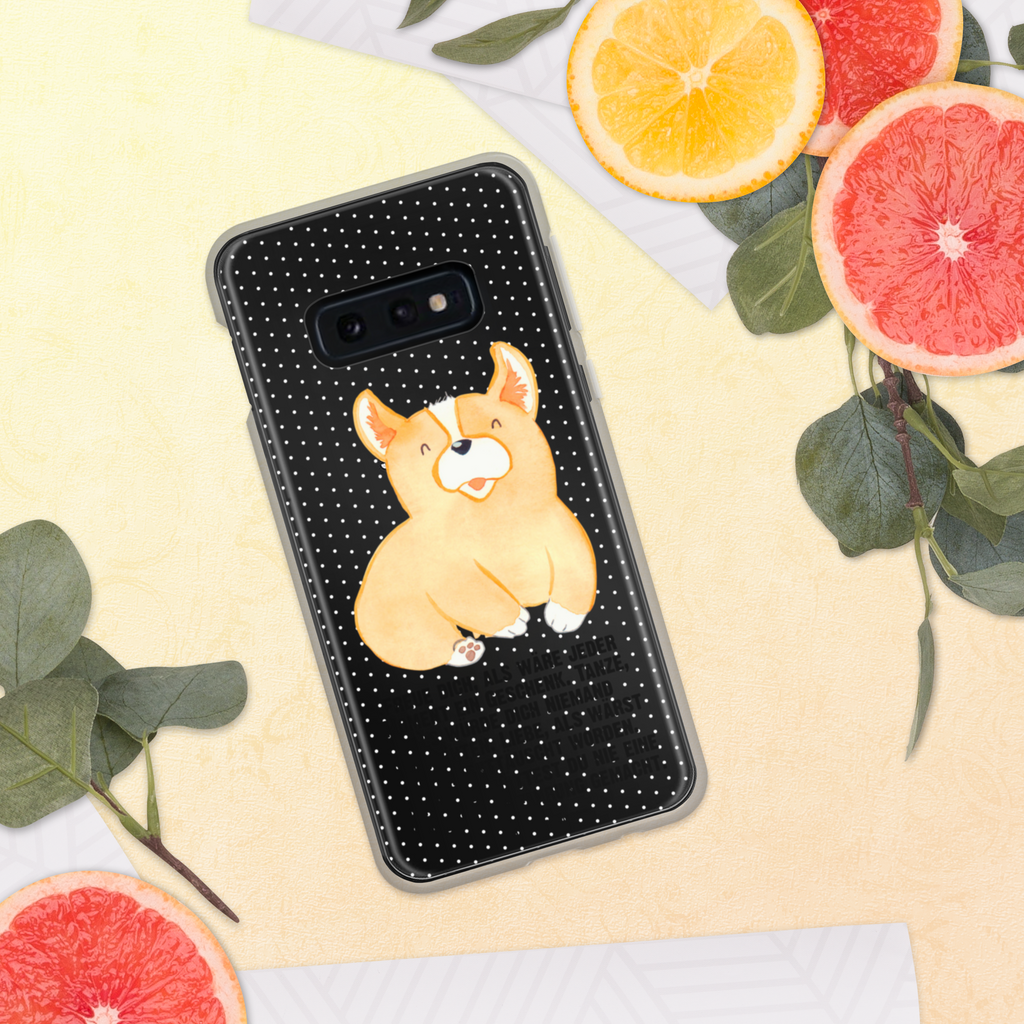 Handyhülle Corgie Corgie, Hund, Welsh Corgie Pembroke, britisch, Motivation, Spruch, Sprüche, Hundespruch, Lebensfreude	 Handyhülle, Handycover, Transparente Handyhülle, Flexible Handyhülle, Handyschutz, Transparent, Durchsichtig, Schutzhülle für Handy, Stilvolle Handyhülle, Robuste Handyhülle, Schutz vor Kratzern, Schützende Handyhülle  Hund, Hundemotiv, Haustier, Hunderasse, Tierliebhaber, Hundebesitzer, Sprüche