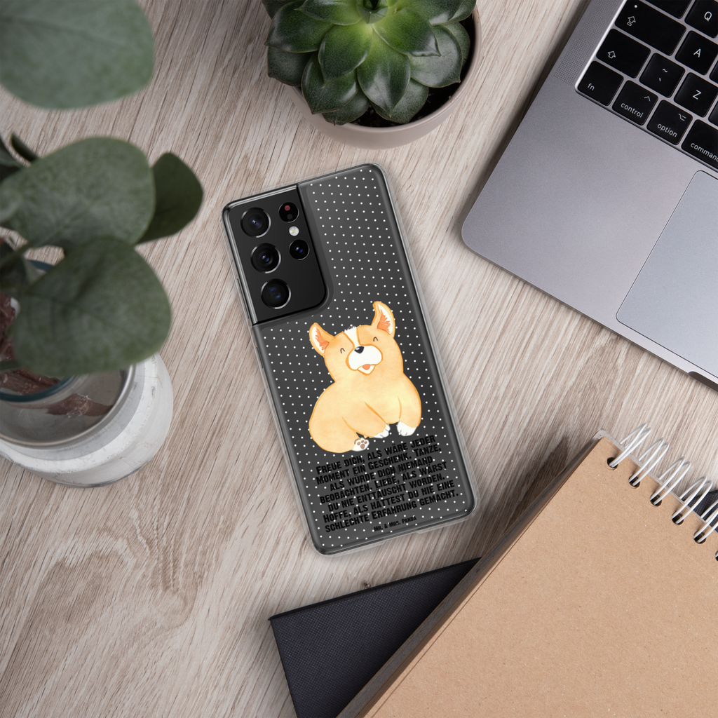Handyhülle Corgie Corgie, Hund, Welsh Corgie Pembroke, britisch, Motivation, Spruch, Sprüche, Hundespruch, Lebensfreude	 Handyhülle, Handycover, Transparente Handyhülle, Flexible Handyhülle, Handyschutz, Transparent, Durchsichtig, Schutzhülle für Handy, Stilvolle Handyhülle, Robuste Handyhülle, Schutz vor Kratzern, Schützende Handyhülle  Hund, Hundemotiv, Haustier, Hunderasse, Tierliebhaber, Hundebesitzer, Sprüche