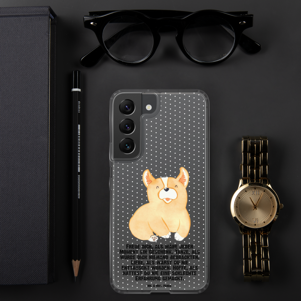 Handyhülle Corgie Corgie, Hund, Welsh Corgie Pembroke, britisch, Motivation, Spruch, Sprüche, Hundespruch, Lebensfreude	 Handyhülle, Handycover, Transparente Handyhülle, Flexible Handyhülle, Handyschutz, Transparent, Durchsichtig, Schutzhülle für Handy, Stilvolle Handyhülle, Robuste Handyhülle, Schutz vor Kratzern, Schützende Handyhülle  Hund, Hundemotiv, Haustier, Hunderasse, Tierliebhaber, Hundebesitzer, Sprüche