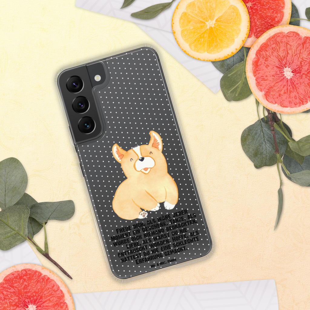 Handyhülle Corgie Corgie, Hund, Welsh Corgie Pembroke, britisch, Motivation, Spruch, Sprüche, Hundespruch, Lebensfreude	 Handyhülle, Handycover, Transparente Handyhülle, Flexible Handyhülle, Handyschutz, Transparent, Durchsichtig, Schutzhülle für Handy, Stilvolle Handyhülle, Robuste Handyhülle, Schutz vor Kratzern, Schützende Handyhülle  Hund, Hundemotiv, Haustier, Hunderasse, Tierliebhaber, Hundebesitzer, Sprüche