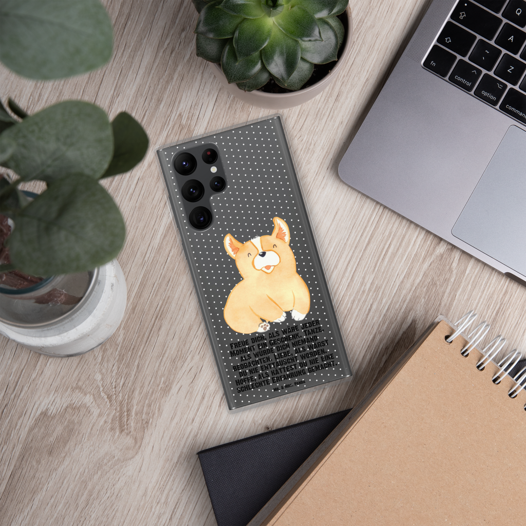 Handyhülle Corgie Corgie, Hund, Welsh Corgie Pembroke, britisch, Motivation, Spruch, Sprüche, Hundespruch, Lebensfreude	 Handyhülle, Handycover, Transparente Handyhülle, Flexible Handyhülle, Handyschutz, Transparent, Durchsichtig, Schutzhülle für Handy, Stilvolle Handyhülle, Robuste Handyhülle, Schutz vor Kratzern, Schützende Handyhülle  Hund, Hundemotiv, Haustier, Hunderasse, Tierliebhaber, Hundebesitzer, Sprüche