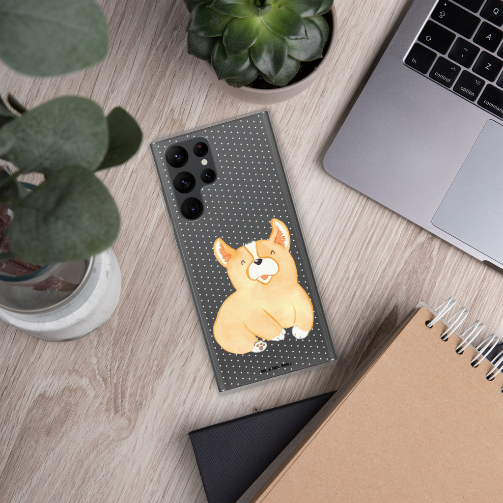 Handyhülle Corgie Corgie, Hund, Welsh Corgie Pembroke, britisch, Motivation, Spruch, Sprüche, Hundespruch, Lebensfreude	 Handyhülle, Handycover, Transparente Handyhülle, Flexible Handyhülle, Handyschutz, Transparent, Durchsichtig, Schutzhülle für Handy, Stilvolle Handyhülle, Robuste Handyhülle, Schutz vor Kratzern, Schützende Handyhülle  Hund, Hundemotiv, Haustier, Hunderasse, Tierliebhaber, Hundebesitzer, Sprüche