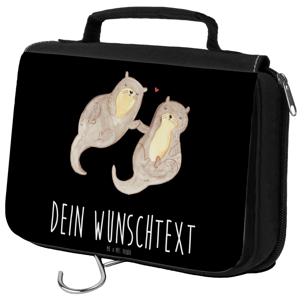 Personalisierter Kulturbeutel Otter händchenhaltend Personalisierter Kulturbeutel, Personalisierte Waschtasche, Personalisierte Kosmetiktasche, Damen, Herren, Personalisierte Aufbewahrungstasche, Personalisierte Schminktasche, Personalisierter Kosmetikbeutel, Personalisierter Organizer, Personalisierte Kulturtasche, Personalisierte Schminkutensil, Personalisierung, Wunschtext, Wunschname, Selbst bedrucken, Kulturbeutel mit Namen, Otter, Fischotter, Seeotter, Otter Seeotter See Otter