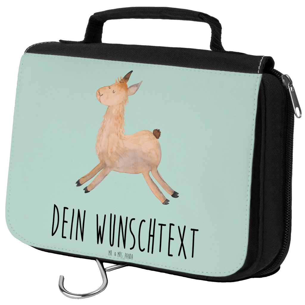 Personalisierter Kulturbeutel Lama springend Personalisierter Kulturbeutel, Personalisierte Waschtasche, Personalisierte Kosmetiktasche, Damen, Herren, Personalisierte Aufbewahrungstasche, Personalisierte Schminktasche, Personalisierter Kosmetikbeutel, Personalisierter Organizer, Personalisierte Kulturtasche, Personalisierte Schminkutensil, Personalisierung, Wunschtext, Wunschname, Selbst bedrucken, Kulturbeutel mit Namen, Lama, Alpaka, Lamas, Lieblingstag, Happy day, fröhlich, Glück, Freundin, Liebeskummer, Neustart, guten Morgen, Start, Prüfung, Abitur