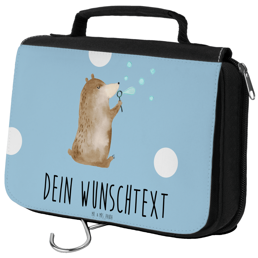 Personalisierter Kulturbeutel Bär Seifenblasen Personalisierter Kulturbeutel, Personalisierte Waschtasche, Personalisierte Kosmetiktasche, Damen, Herren, Personalisierte Aufbewahrungstasche, Personalisierte Schminktasche, Personalisierter Kosmetikbeutel, Personalisierter Organizer, Personalisierte Kulturtasche, Personalisierte Schminkutensil, Personalisierung, Wunschtext, Wunschname, Selbst bedrucken, Kulturbeutel mit Namen, Bär, Teddy, Teddybär, Seifenblasen Bär Lustig Sein Glücklich Traurig Happy