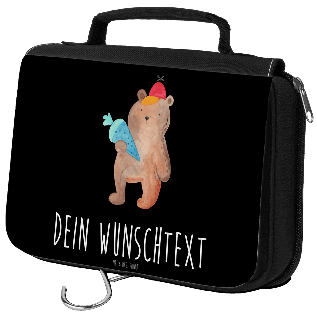 Personalisierter Kulturbeutel Bär mit Schultüte Personalisierter Kulturbeutel, Personalisierte Waschtasche, Personalisierte Kosmetiktasche, Damen, Herren, Personalisierte Aufbewahrungstasche, Personalisierte Schminktasche, Personalisierter Kosmetikbeutel, Personalisierter Organizer, Personalisierte Kulturtasche, Personalisierte Schminkutensil, Personalisierung, Wunschtext, Wunschname, Selbst bedrucken, Kulturbeutel mit Namen, Bär, Teddy, Teddybär, Bär Motiv, Schultüte, Erster Schultag Geschenk, Einschulung Geschenk, Schule Geschenk, Grundschule, Schulanfang, Schulbeginn