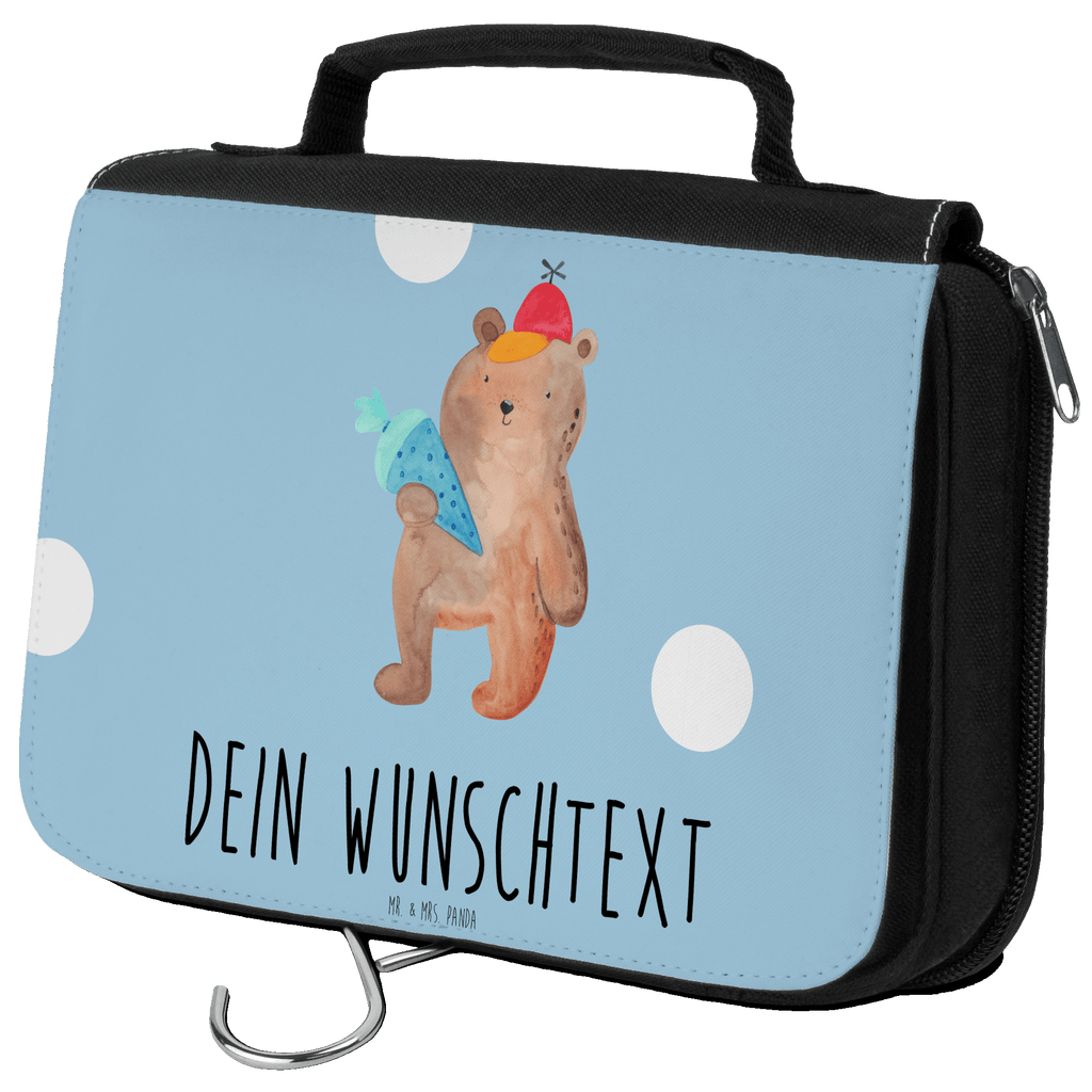 Personalisierter Kulturbeutel Bär mit Schultüte Personalisierter Kulturbeutel, Personalisierte Waschtasche, Personalisierte Kosmetiktasche, Damen, Herren, Personalisierte Aufbewahrungstasche, Personalisierte Schminktasche, Personalisierter Kosmetikbeutel, Personalisierter Organizer, Personalisierte Kulturtasche, Personalisierte Schminkutensil, Personalisierung, Wunschtext, Wunschname, Selbst bedrucken, Kulturbeutel mit Namen, Bär, Teddy, Teddybär, Bär Motiv, Schultüte, Erster Schultag Geschenk, Einschulung Geschenk, Schule Geschenk, Grundschule, Schulanfang, Schulbeginn