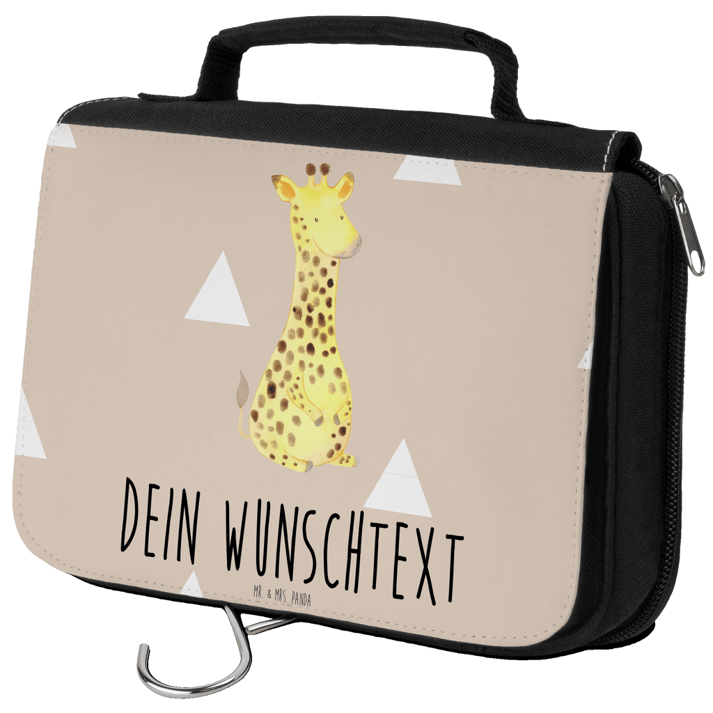 Personalisierter Kulturbeutel Giraffe Zufrieden Personalisierter Kulturbeutel, Personalisierte Waschtasche, Personalisierte Kosmetiktasche, Damen, Herren, Personalisierte Aufbewahrungstasche, Personalisierte Schminktasche, Personalisierter Kosmetikbeutel, Personalisierter Organizer, Personalisierte Kulturtasche, Personalisierte Schminkutensil, Personalisierung, Wunschtext, Wunschname, Selbst bedrucken, Kulturbeutel mit Namen, Afrika, Wildtiere, Giraffe, Zufrieden, Glück, Abenteuer