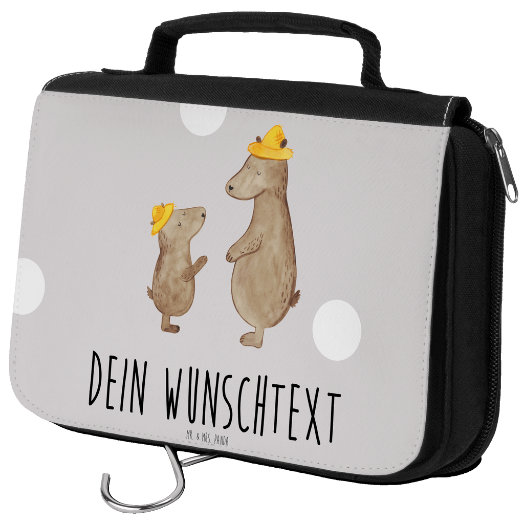 Personalisierter Kulturbeutel Bären mit Hut Personalisierter Kulturbeutel, Personalisierte Waschtasche, Personalisierte Kosmetiktasche, Damen, Herren, Personalisierte Aufbewahrungstasche, Personalisierte Schminktasche, Personalisierter Kosmetikbeutel, Personalisierter Organizer, Personalisierte Kulturtasche, Personalisierte Schminkutensil, Personalisierung, Wunschtext, Wunschname, Selbst bedrucken, Kulturbeutel mit Namen, Familie, Vatertag, Muttertag, Bruder, Schwester, Mama, Papa, Oma, Opa, Bär, Bären, Vater, Papi, Paps, Dad, Daddy, Lieblingsmensch, Sohn, Söhne, Kind, Kinder, Vater-Sohn, Family, Vorbild