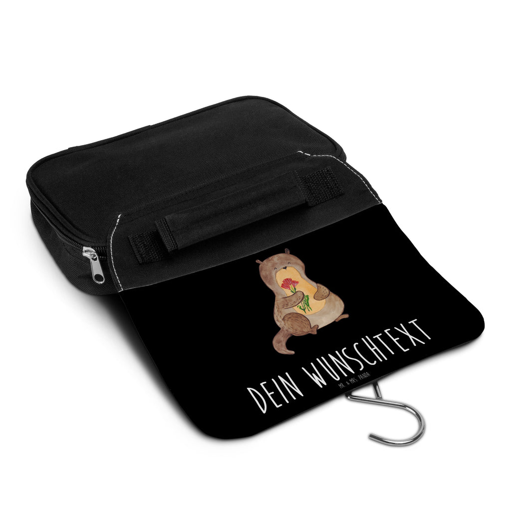 Personalisierter Kulturbeutel Otter Blumenstrauß Personalisierter Kulturbeutel, Personalisierte Waschtasche, Personalisierte Kosmetiktasche, Damen, Herren, Personalisierte Aufbewahrungstasche, Personalisierte Schminktasche, Personalisierter Kosmetikbeutel, Personalisierter Organizer, Personalisierte Kulturtasche, Personalisierte Schminkutensil, Personalisierung, Wunschtext, Wunschname, Selbst bedrucken, Kulturbeutel mit Namen, Otter, Fischotter, Seeotter, Otter Seeotter See Otter