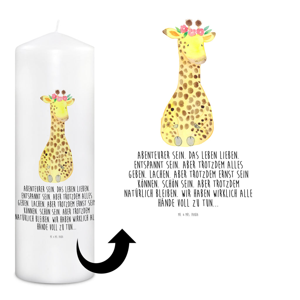 Kerze Giraffe Blumenkranz Giraffe, Blumenkranz, Abenteurer, Selbstliebe, Freundin Kerze, Taufkerze, Kommunionskerze, Geburtstagskerze  Afrika, Wildtiere