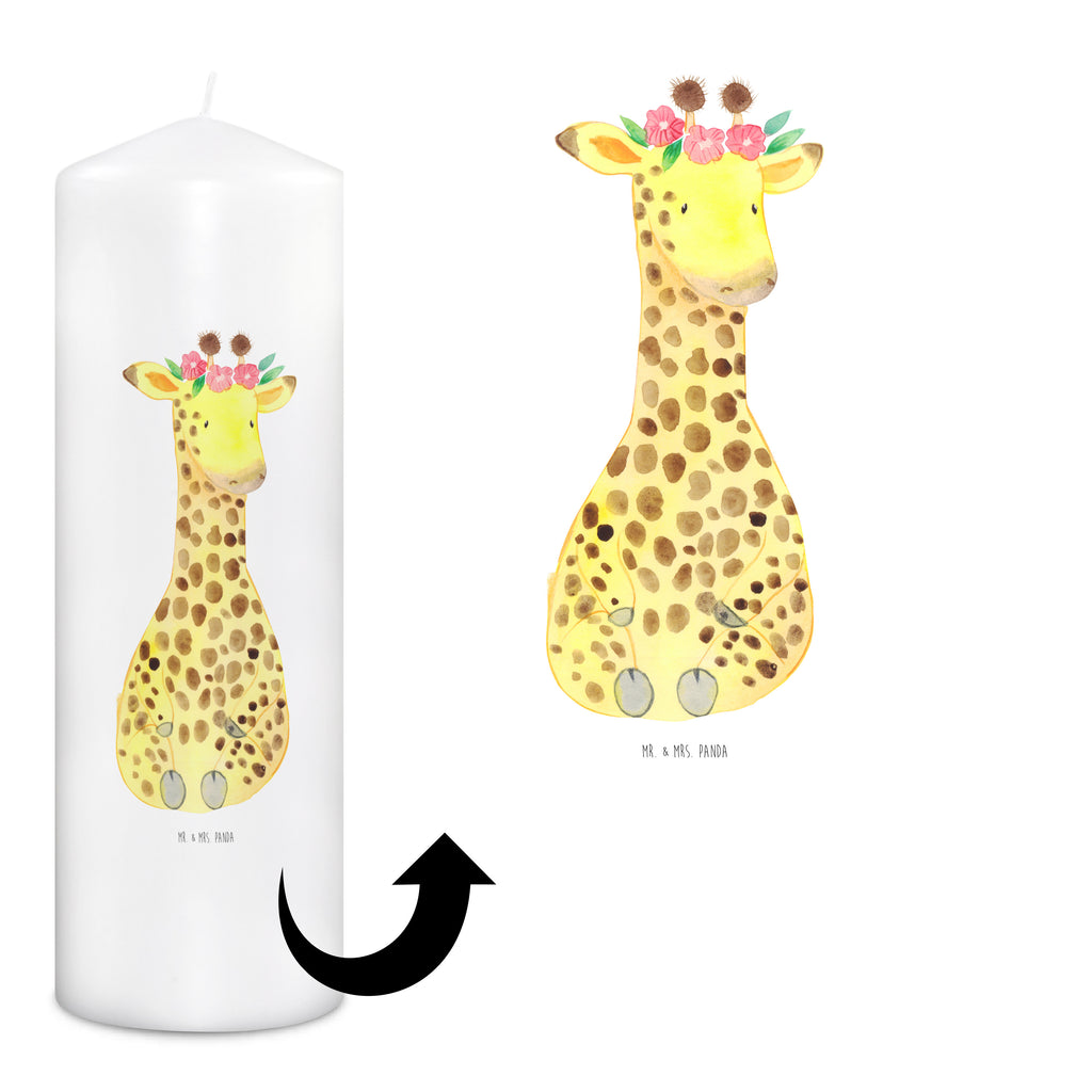 Kerze Giraffe Blumenkranz Giraffe, Blumenkranz, Abenteurer, Selbstliebe, Freundin Kerze, Taufkerze, Kommunionskerze, Geburtstagskerze  Afrika, Wildtiere
