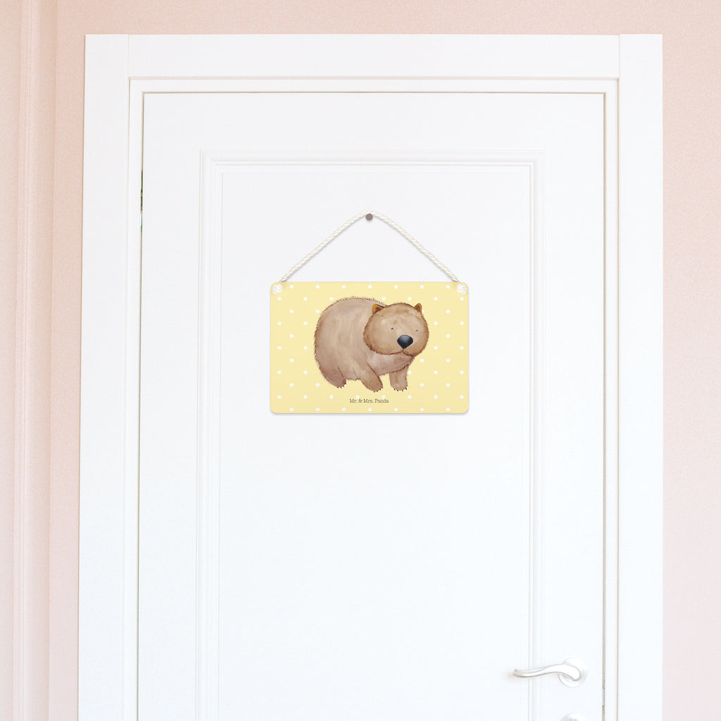 A5 Deko Schild Wombat Wombat, Das Leben ist schön, Motivation, Spruch, Australien, 	 Schild, Türschild, Holzschild, Wandschild, Wanddeko  süße Tiermotive, gute Laune, lustige Sprüche, Tiere