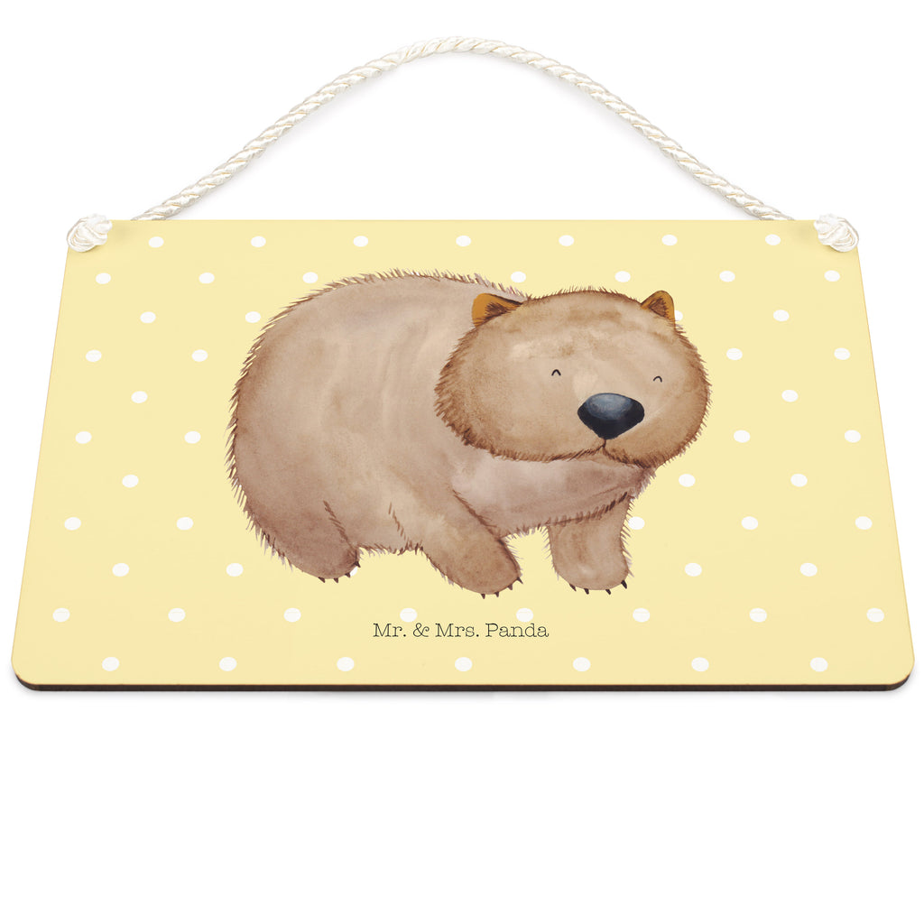 A5 Deko Schild Wombat Wombat, Das Leben ist schön, Motivation, Spruch, Australien, 	 Schild, Türschild, Holzschild, Wandschild, Wanddeko  süße Tiermotive, gute Laune, lustige Sprüche, Tiere