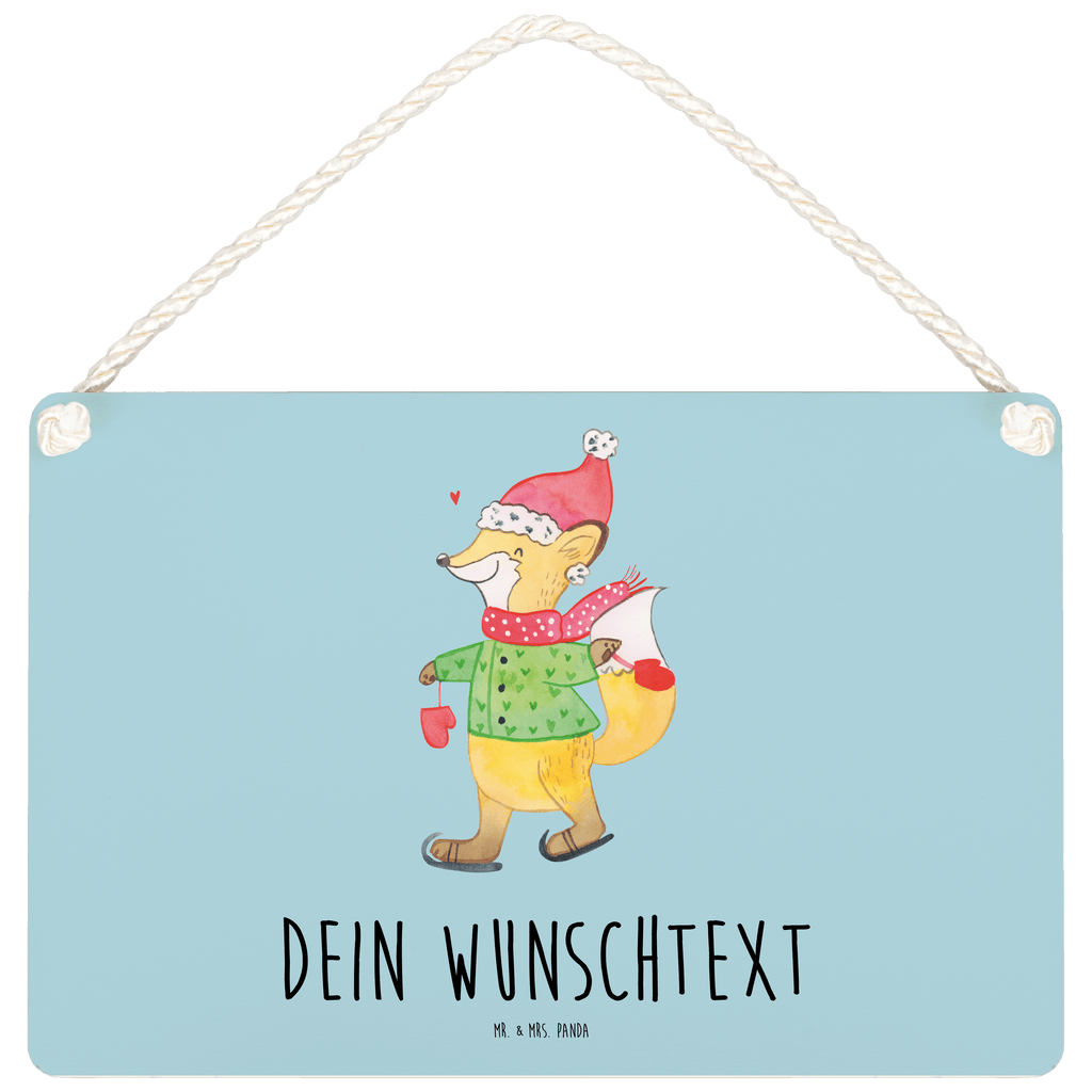 Personalisiertes Deko Schild Fuchs  Schlittschuhe Dekoschild, Deko Schild, Schild, Tür Schild, Türschild, Holzschild, Wandschild, Wanddeko, Winter, Weihnachten, Weihnachtsdeko, Nikolaus, Advent, Heiligabend, Wintermotiv, Weihnachtsmann, Weihnachtstage, Weihnachtsbaum, Tannenbaum, Weihnachtszeit