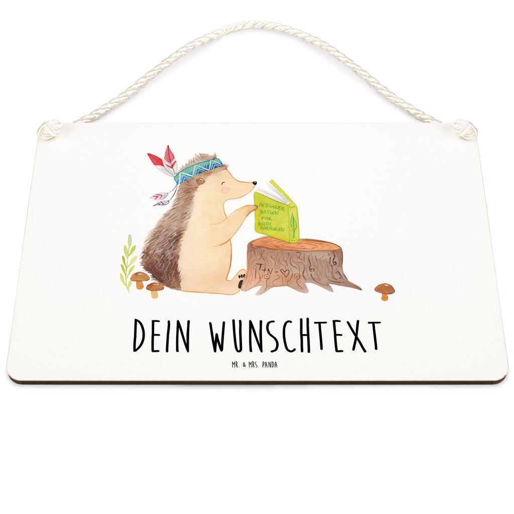 Personalisiertes Deko Schild Igel Indianer Dekoschild, Deko Schild, Schild, Tür Schild, Türschild, Holzschild, Wandschild, Wanddeko, Waldtiere, Tiere, Igel, Indianer, Abenteuer, Lagerfeuer, Camping