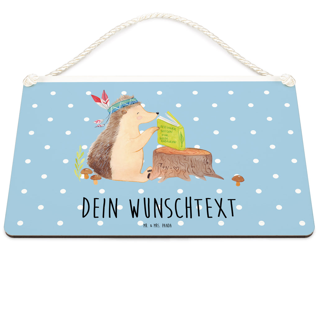 Personalisiertes Deko Schild Igel Indianer Dekoschild, Deko Schild, Schild, Tür Schild, Türschild, Holzschild, Wandschild, Wanddeko, Waldtiere, Tiere, Igel, Indianer, Abenteuer, Lagerfeuer, Camping