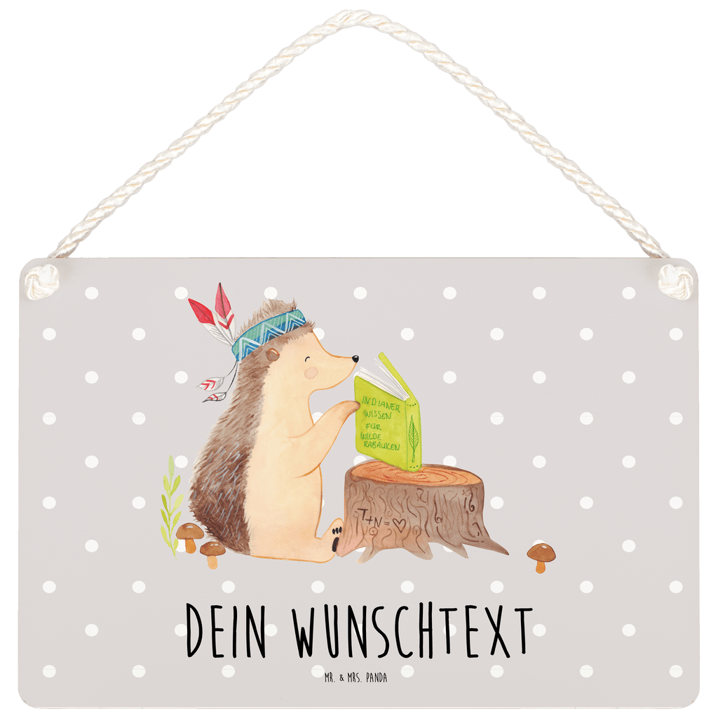Personalisiertes Deko Schild Igel Indianer Dekoschild, Deko Schild, Schild, Tür Schild, Türschild, Holzschild, Wandschild, Wanddeko, Waldtiere, Tiere, Igel, Indianer, Abenteuer, Lagerfeuer, Camping