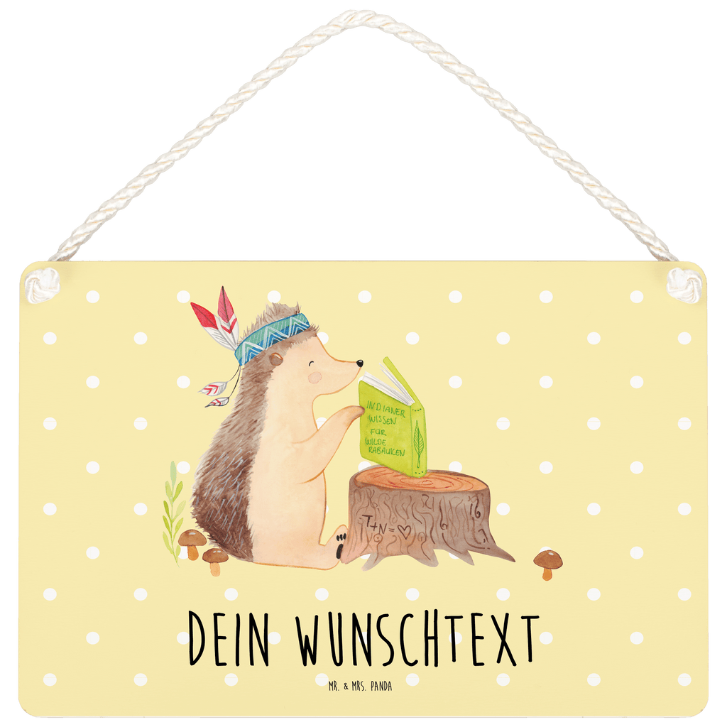 Personalisiertes Deko Schild Igel Indianer Dekoschild, Deko Schild, Schild, Tür Schild, Türschild, Holzschild, Wandschild, Wanddeko, Waldtiere, Tiere, Igel, Indianer, Abenteuer, Lagerfeuer, Camping