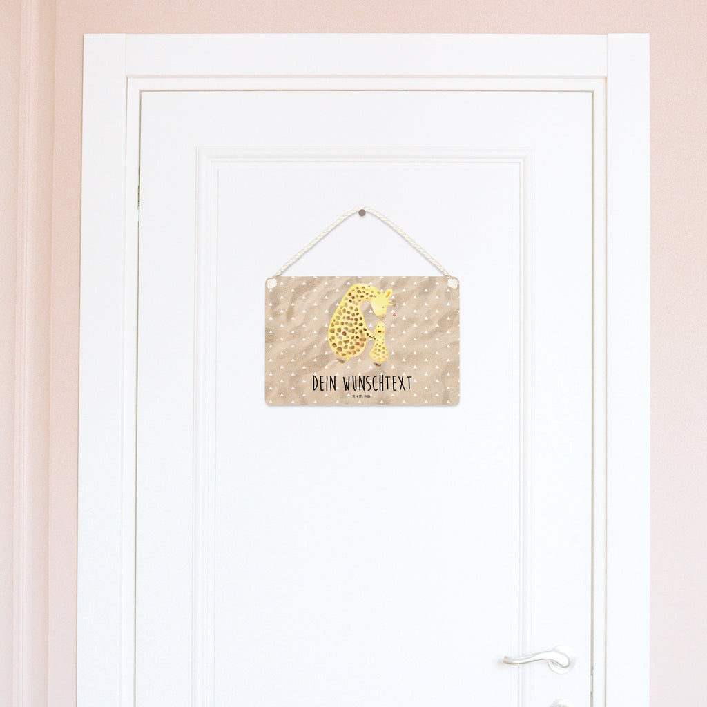 Personalisiertes Deko Schild Giraffe mit Kind Dekoschild, Deko Schild, Schild, Tür Schild, Türschild, Holzschild, Wandschild, Wanddeko, Afrika, Wildtiere, Giraffe, Kind, Mutter, Mama, Tochter, Sohn, Lieblingsmensch