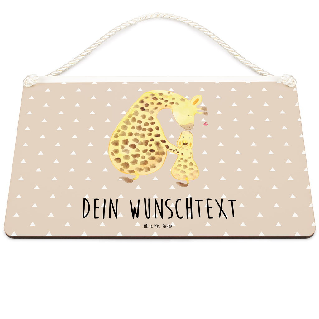 Personalisiertes Deko Schild Giraffe mit Kind Dekoschild, Deko Schild, Schild, Tür Schild, Türschild, Holzschild, Wandschild, Wanddeko, Afrika, Wildtiere, Giraffe, Kind, Mutter, Mama, Tochter, Sohn, Lieblingsmensch