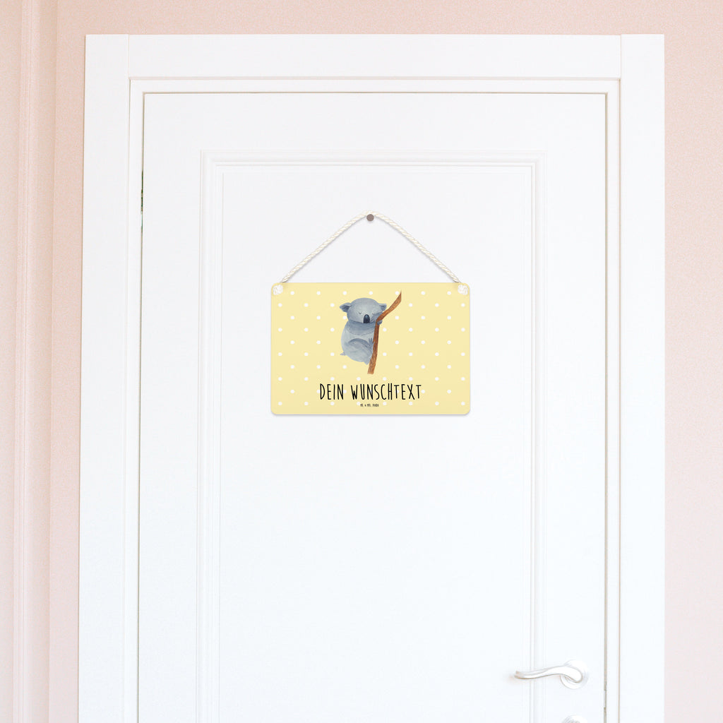 Personalisiertes Deko Schild Koalabär Dekoschild, Deko Schild, Schild, Tür Schild, Türschild, Holzschild, Wandschild, Wanddeko, süße Tiermotive, gute Laune, lustige Sprüche, Tiere, Koala, träumen, Traum, schlafen, Schlafzimmer, Traumland, Bär, Koalabär