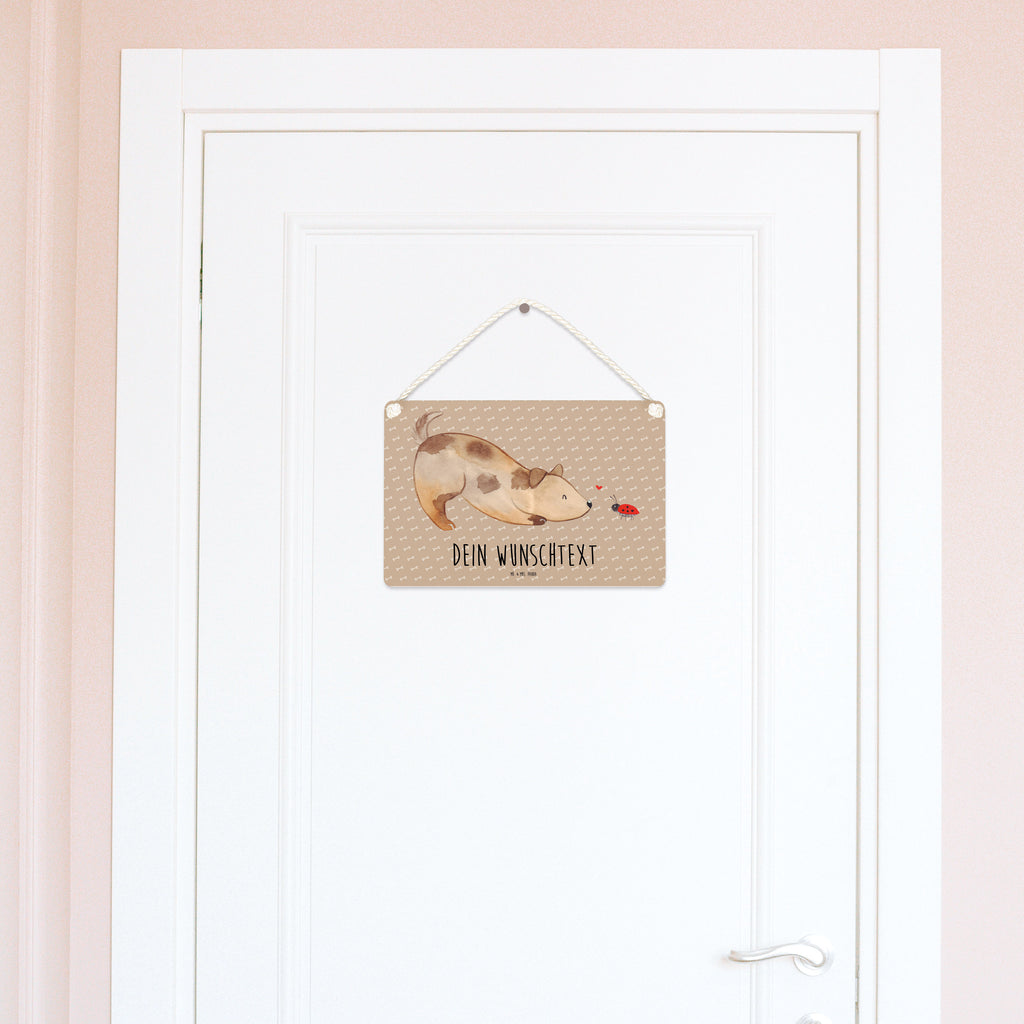 Personalisiertes Deko Schild Hund Marienkäfer Dekoschild, Deko Schild, Schild, Tür Schild, Türschild, Holzschild, Wandschild, Wanddeko, Hund, Hundemotiv, Haustier, Hunderasse, Tierliebhaber, Hundebesitzer, Sprüche, Hunde, Hundespruch, Marienkäfer, Mischling, Mischlinghund